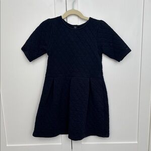 Petit Bateau Girls' Navy Blue Quilted Dress Size 8 / 126 cm
